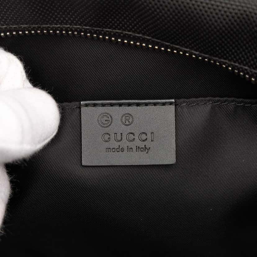 Gucci Techno Web Canvas Clutch Black Canvas Good condition - Box View
