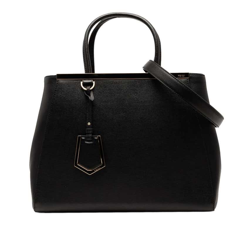 Fendi Medium Leather 2Jours Satchel Black Leather Good condition - Front View