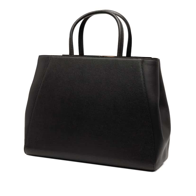 Fendi Medium Leather 2Jours Satchel Black Leather Good condition - Back View