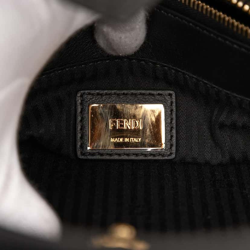 Fendi Medium Leather 2Jours Satchel Black Leather Good condition - Box View