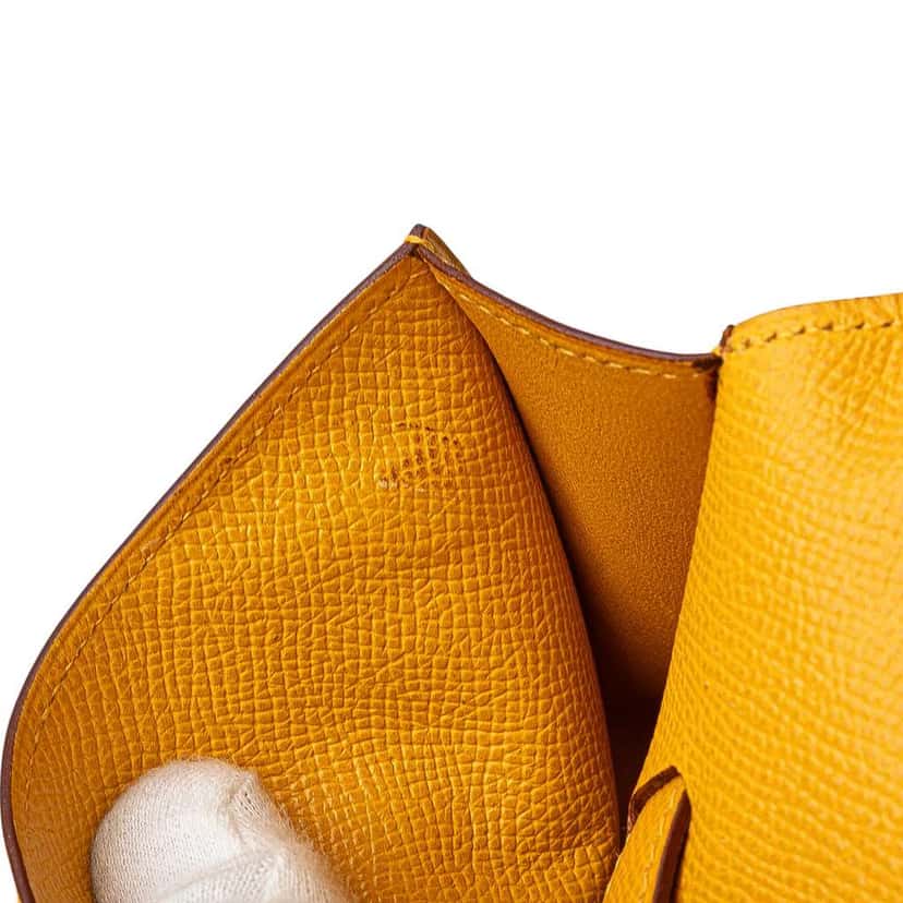 Hermès Courchevel Pochette Belt Bag Yellow Leather Good condition - Box View