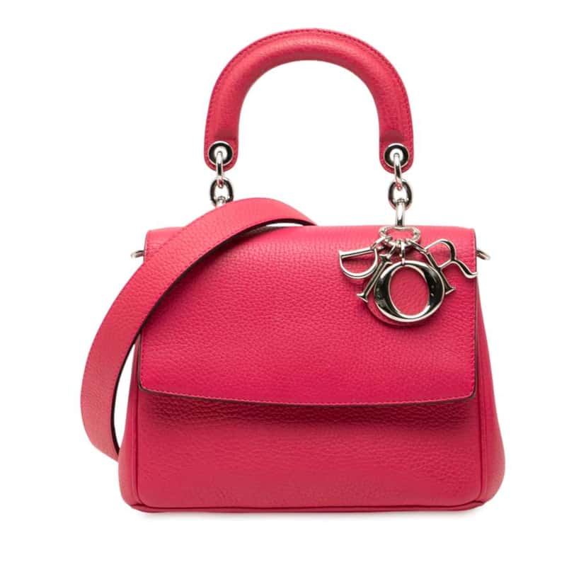 Dior Mini Leather Be Dior Flap Pink Leather Good condition - Front View