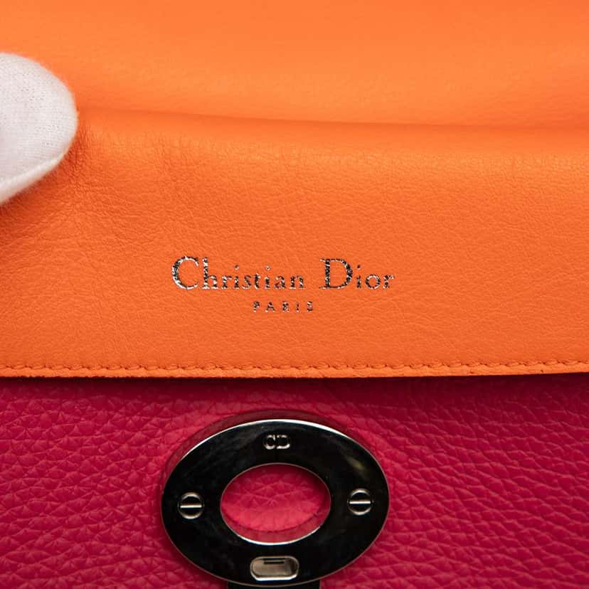 Dior Mini Leather Be Dior Flap Pink Leather Good condition - Box View