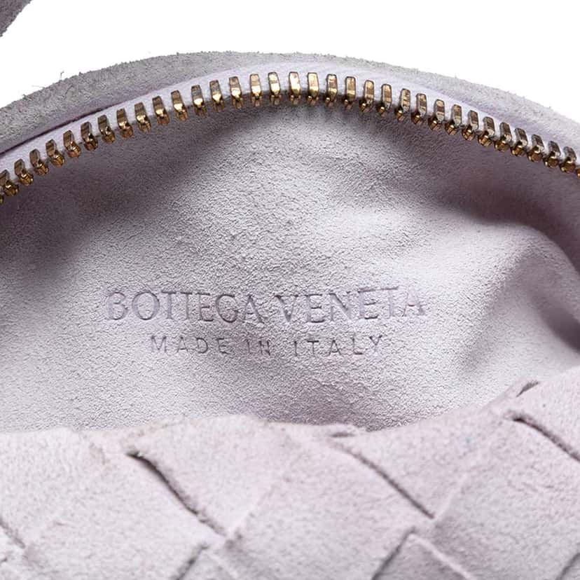 Bottega Veneta Mini Suede Intrecciato Jodie Purple Leather Good condition - Box View