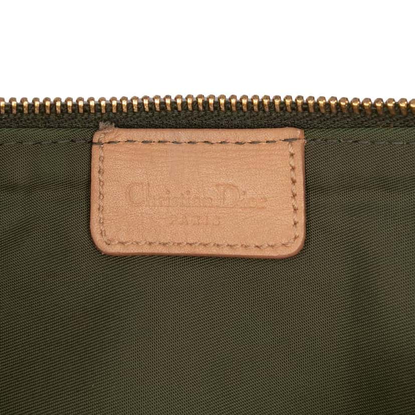Dior Mini Diorissimo Canvas Saddle Pochette Green Canvas Good condition - Box View