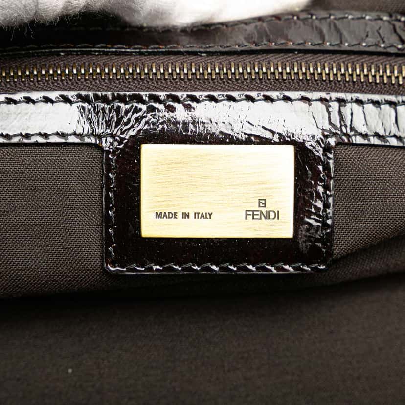 Fendi Large Zucca Canvas Chef Shoulder Bag Brown Canvas Good condition - Box View