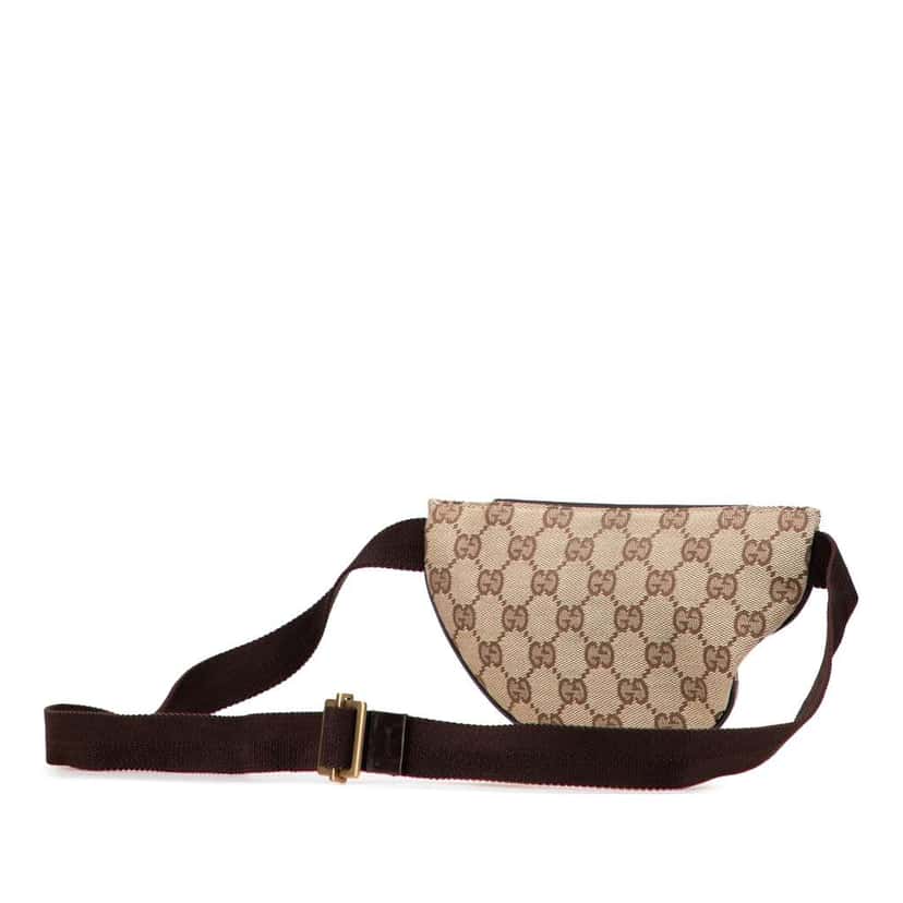 Gucci GG Canvas Belt Bag Brown Canvas Good condition - Back View