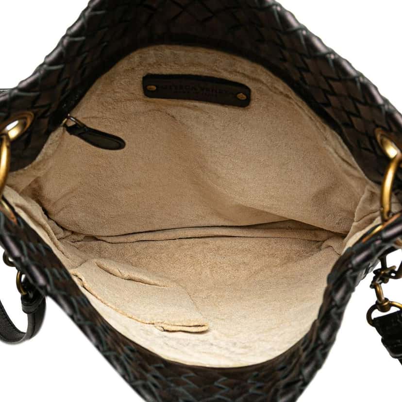 Bottega Veneta Nappa Intrecciato Crossbody Black Leather Good condition - Model View
