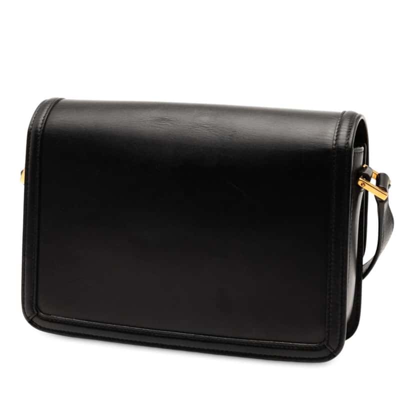 Saint Laurent Medium Calfskin Solferino Satchel In Box Black Leather Good condition - Back View