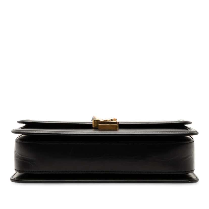Saint Laurent Medium Calfskin Solferino Satchel In Box Black Leather Good condition - Inside View