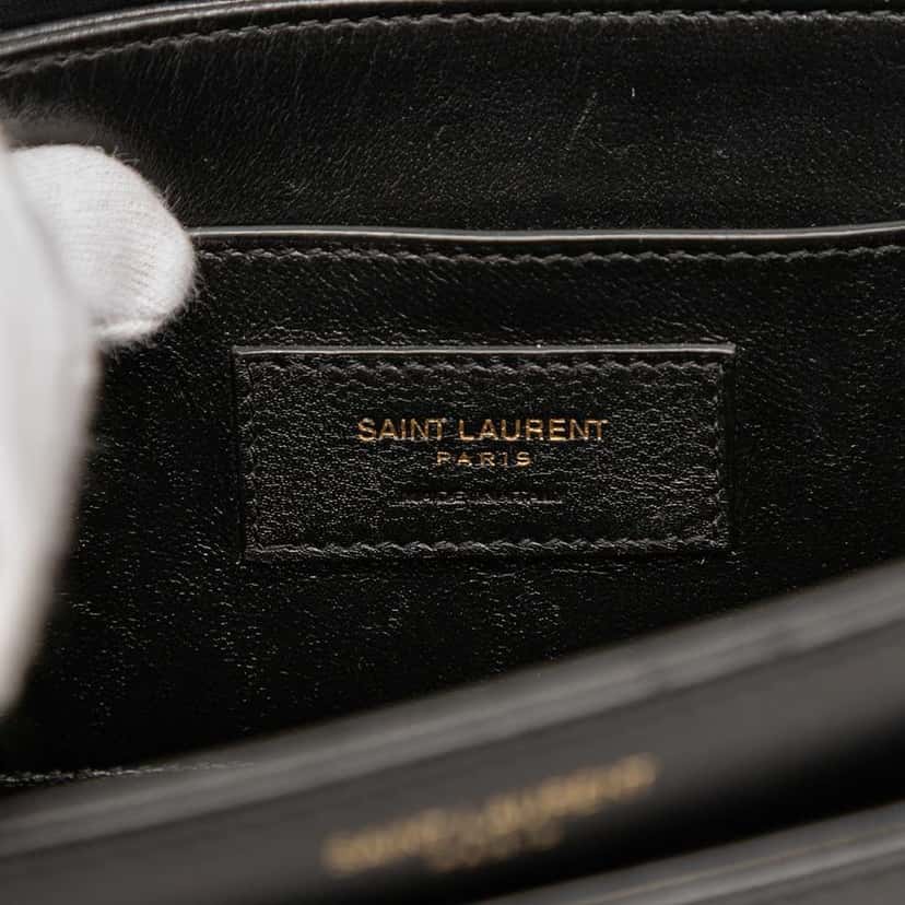 Saint Laurent Medium Calfskin Solferino Satchel In Box Black Leather Good condition - Box View