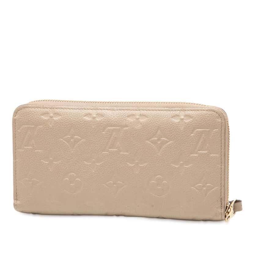 Louis Vuitton Monogram Empreinte Zippy Long Wallet Brown Leather Good condition - Back View