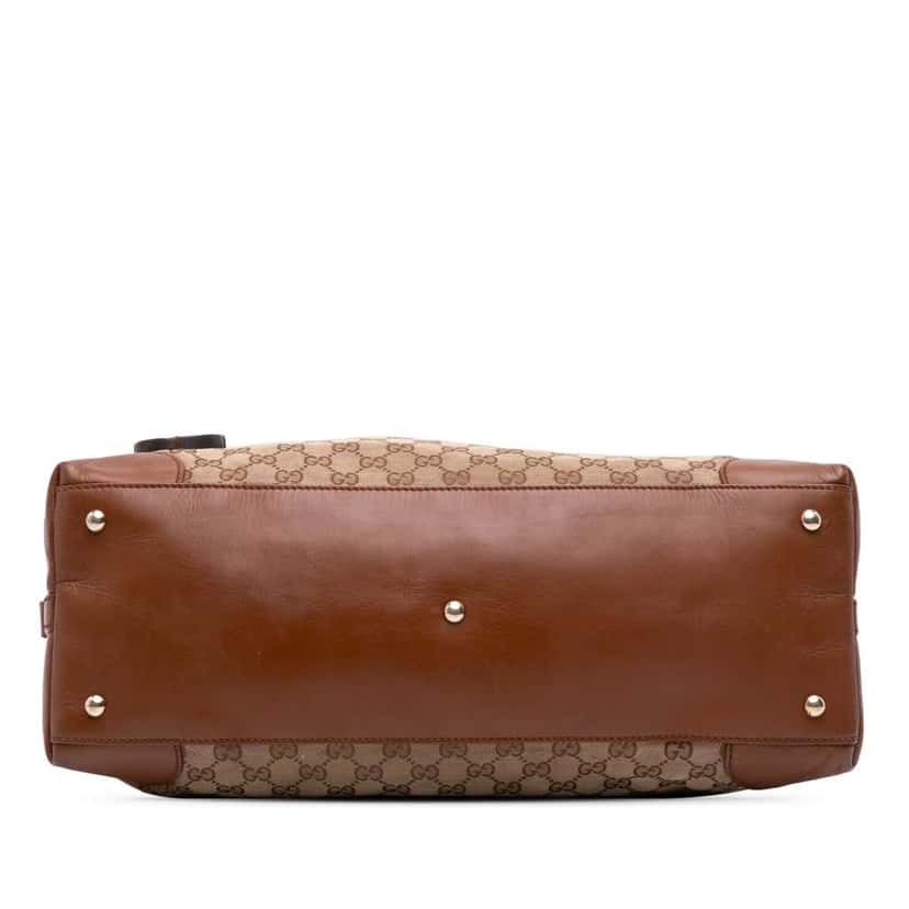 Gucci GG Canvas Brick Lane Satchel Brown Canvas Good condition - Inside View