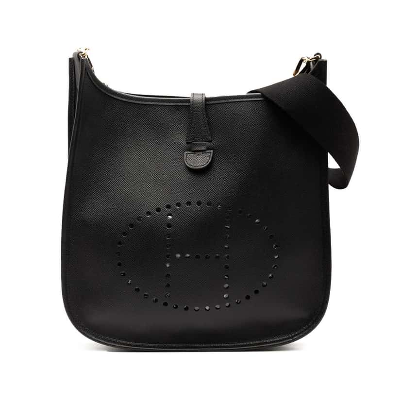 Hermès Epsom Evelyne II 29 Black Leather Good condition - Front View