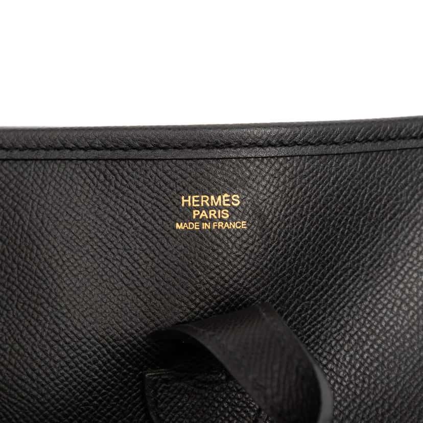 Hermès Epsom Evelyne II 29 Black Leather Good condition - Box View
