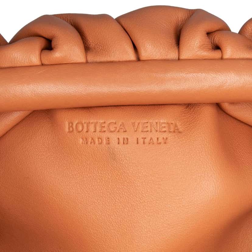 Bottega Veneta Lambskin The Mini Pouch Crossbody Brown Leather Good condition - Box View