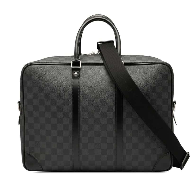 Louis Vuitton Damier Graphite Porte Documents Voyage PM Black Good condition - Front View