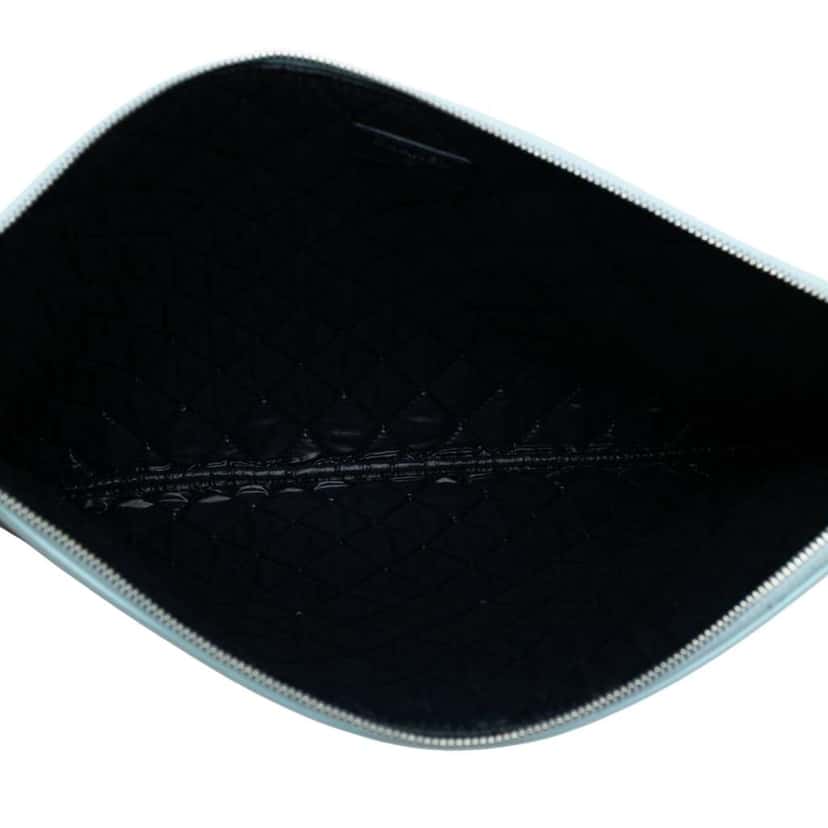 Chanel Large Lambskin Airlines O Case Clutch Black Leather Good condition - Model View