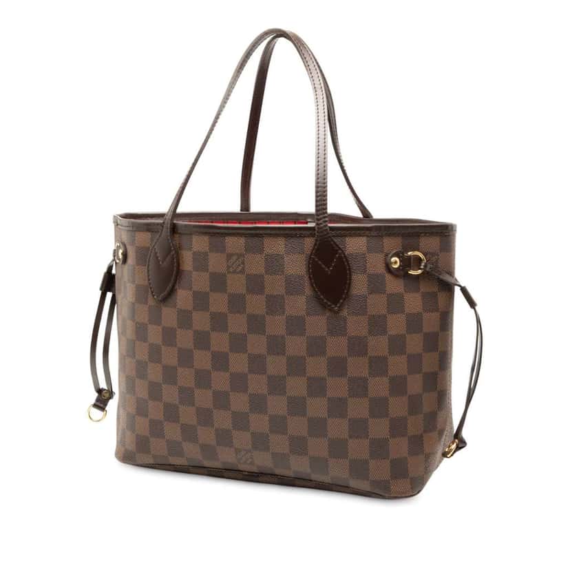 Louis Vuitton Damier Ebene Neverfull PM Brown Good condition - Back View