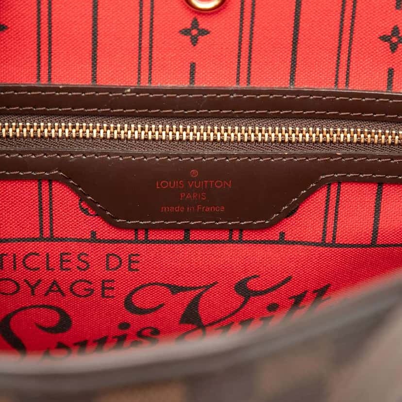 Louis Vuitton Damier Ebene Neverfull PM Brown Good condition - Box View