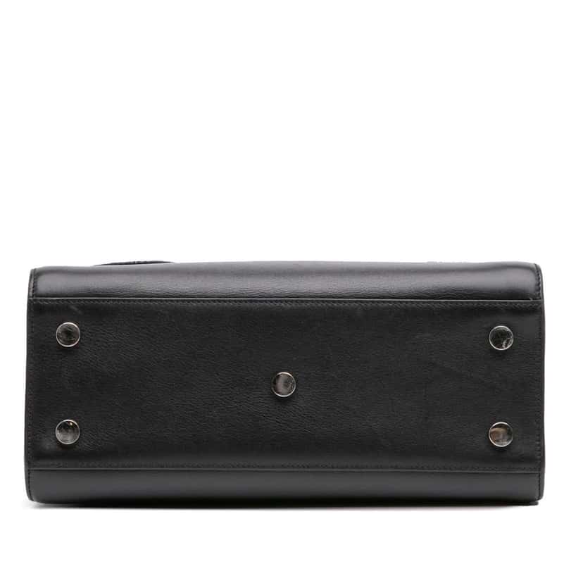 Saint Laurent Baby Leather Patch Embellished Sac De Jour Satchel Black Leather Good condition - Inside View