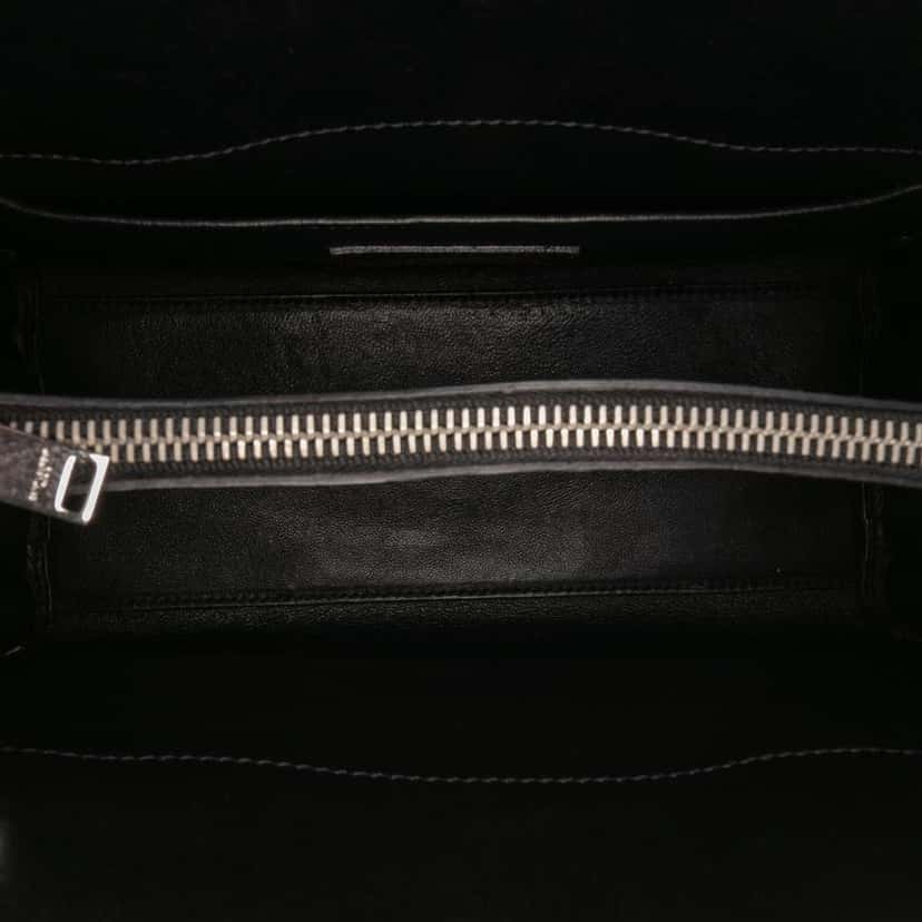 Saint Laurent Baby Leather Patch Embellished Sac De Jour Satchel Black Leather Good condition - Box View