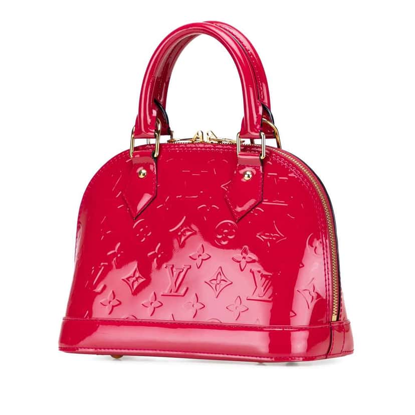 Louis Vuitton Monogram Vernis Alma BB Red Leather Good condition - Back View
