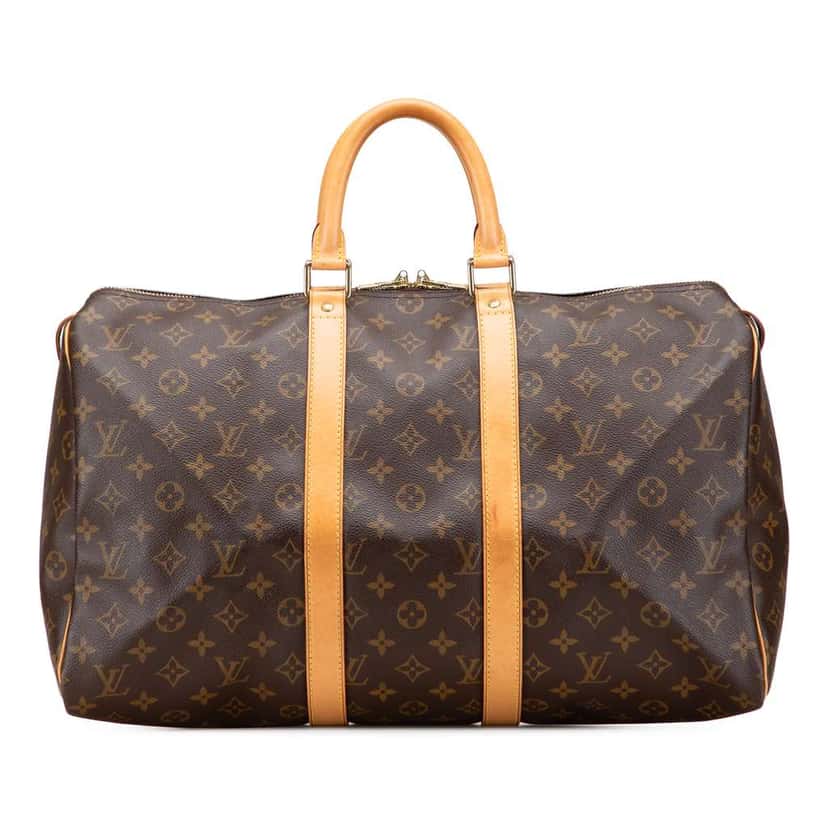 Louis Vuitton Monogram Keepall 45 Brown Canvas Good condition - Front View