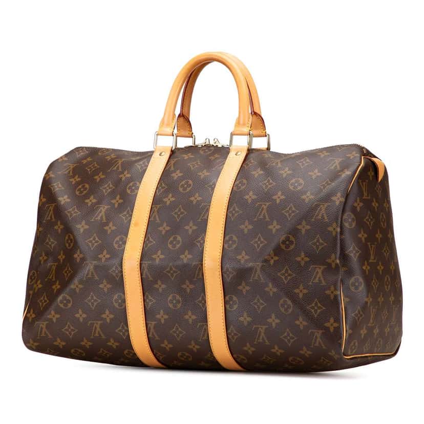 Louis Vuitton Monogram Keepall 45 Brown Canvas Good condition - Back View