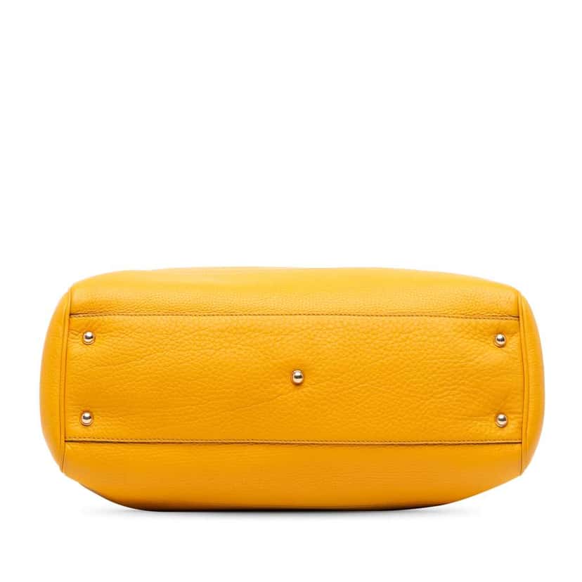 Gucci Medium Leather Bamboo Diana Tote Yellow Leather Good condition - Inside View