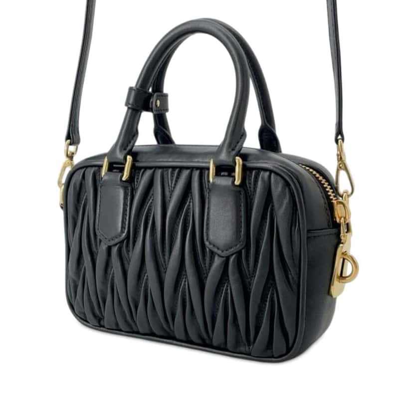 Miu Miu Matelasse Nappa Arcadie Satchel Black Leather Good condition - Back View