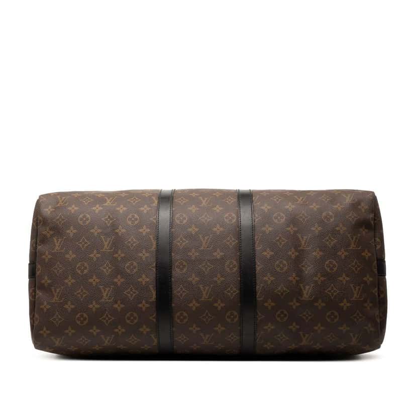 Louis Vuitton Monogram Macassar Keepall Bandouliere 55 Brown Good condition - Inside View
