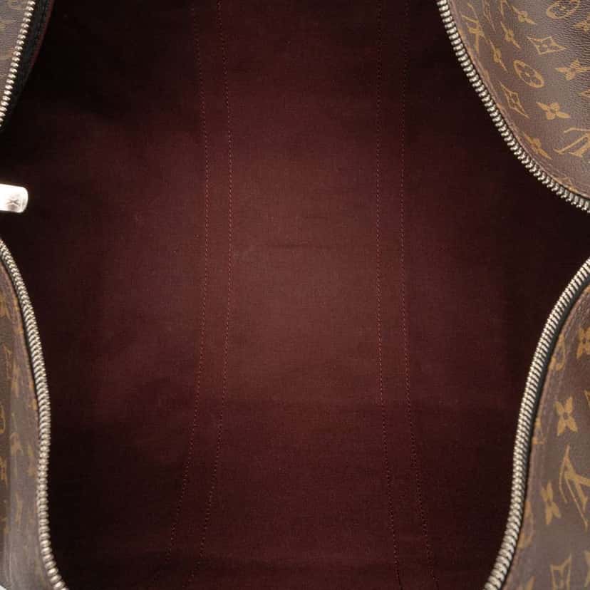 Louis Vuitton Monogram Macassar Keepall Bandouliere 55 Brown Good condition - Model View