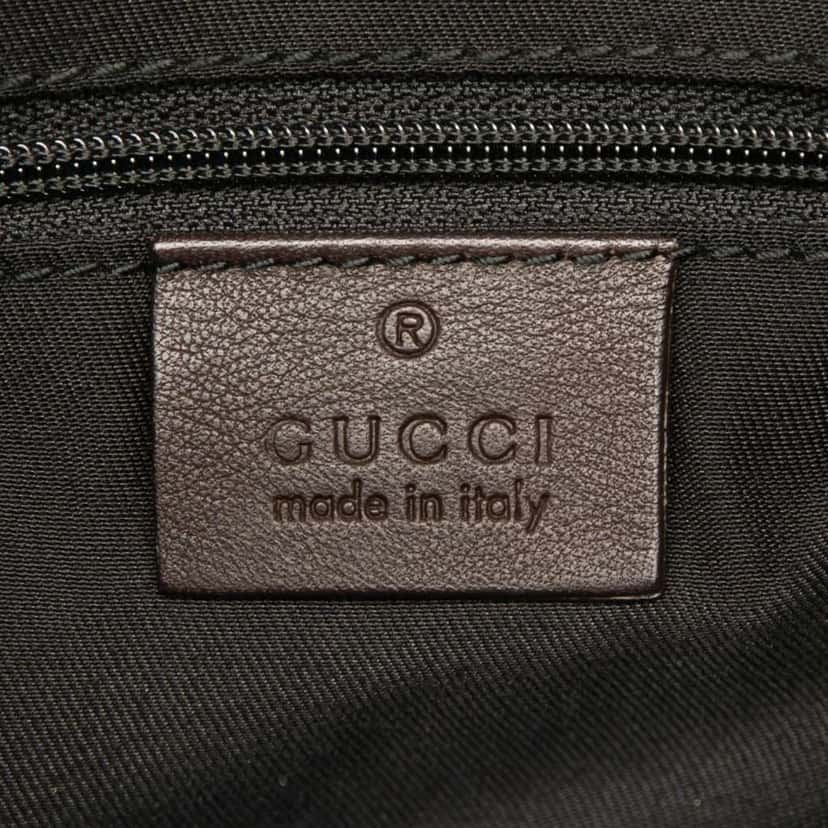 Gucci Leather Abbey D Ring Shoulder Bag Brown Leather Good condition - Box View