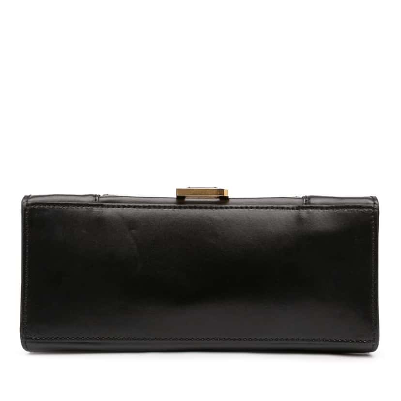 Balenciaga Small Shiny Box Calfskin Hourglass Top Handle Bag Black Leather Good condition - Inside View