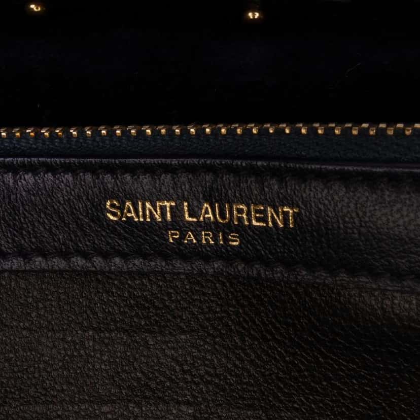 Saint Laurent Suede Monogram Kate Chain Wallet Green Leather Good condition - Box View