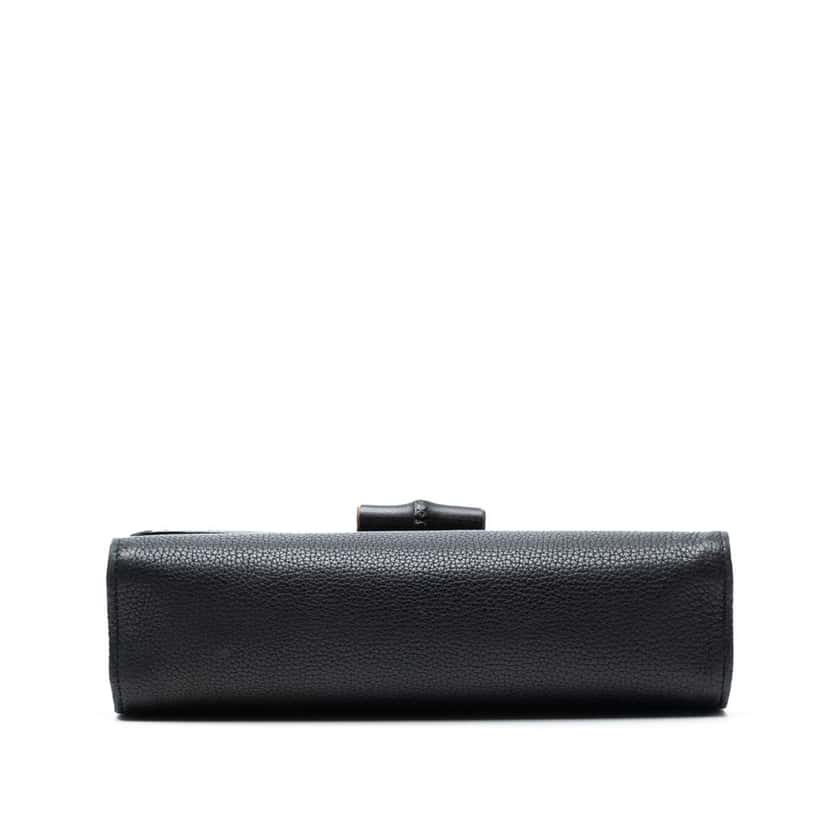 Gucci Medium Leather Miss Bamboo Crossbody Black Leather Good condition - Inside View