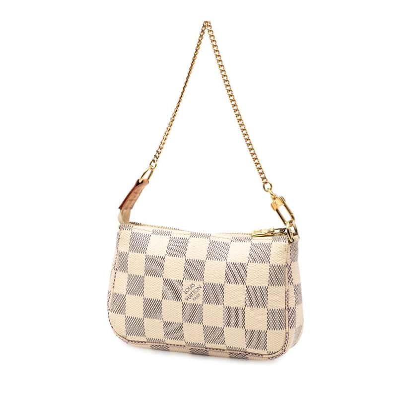 Louis Vuitton Damier Azur Mini Pochette Accessoires White Very good condition - Back View