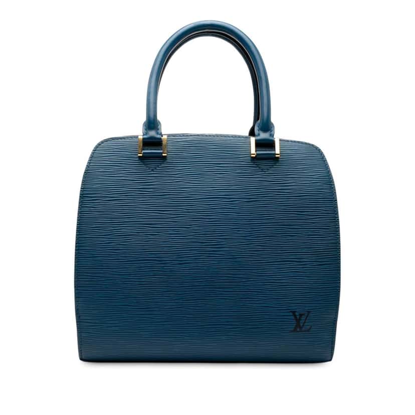 Louis Vuitton Epi Pont Neuf Blue Leather Good condition - Front View