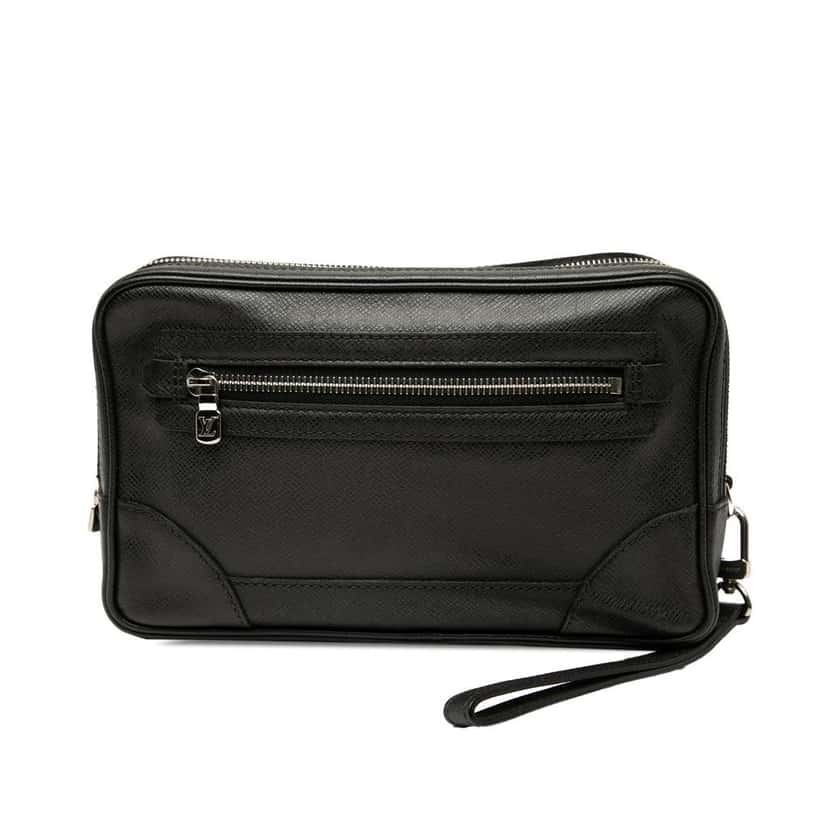 Louis Vuitton Taiga Neo Pavel Black Leather Good condition - Front View
