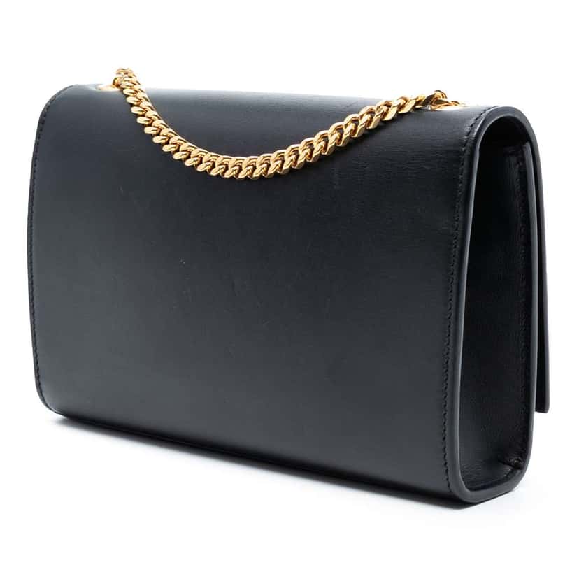 Saint Laurent Small Leather Monogram Kate Tassel Crossbody Black Leather Good condition - Back View