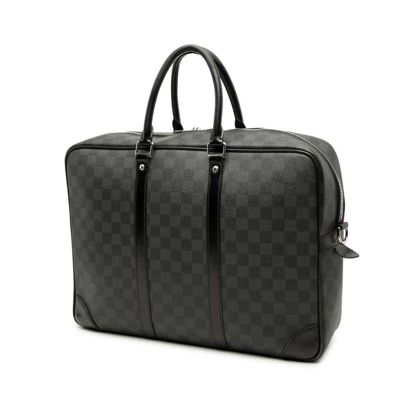 Louis Vuitton Damier Graphite Porte Documents Voyage GM Black Good condition - Back View