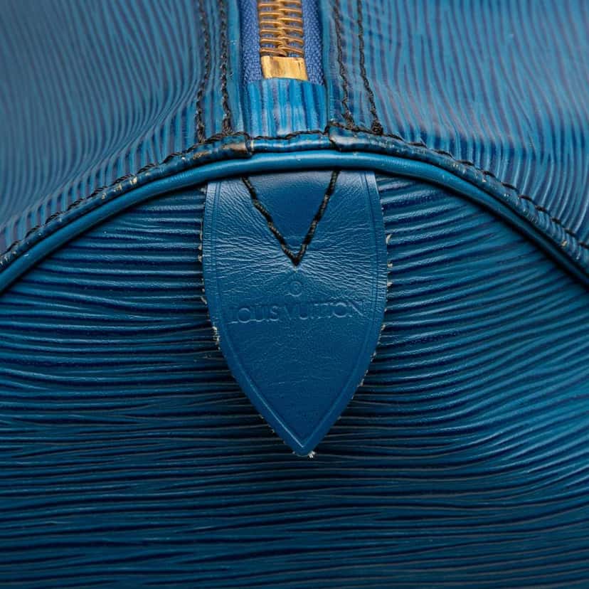 Louis Vuitton Epi Keepall 55 Blue Leather Good condition - Box View