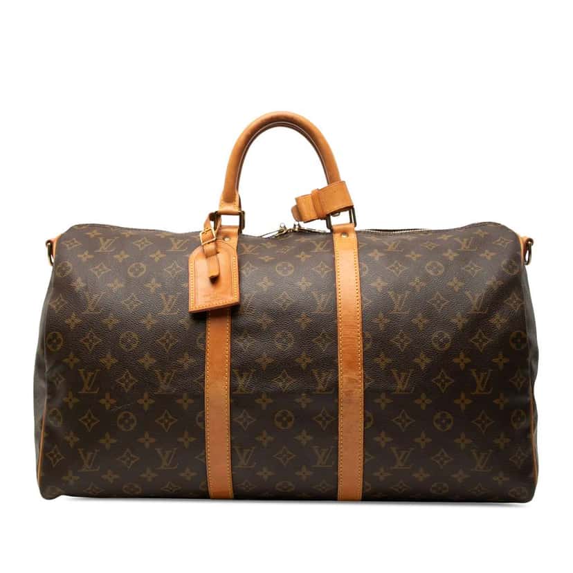 Louis Vuitton Monogram Keepall Bandouliere 50 Brown Good condition - Front View