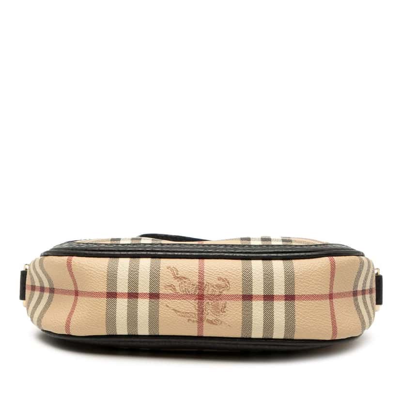 Burberry Haymarket Check Coated Canvas Shoulder Bag Brown Canvas Good condition - Inside View