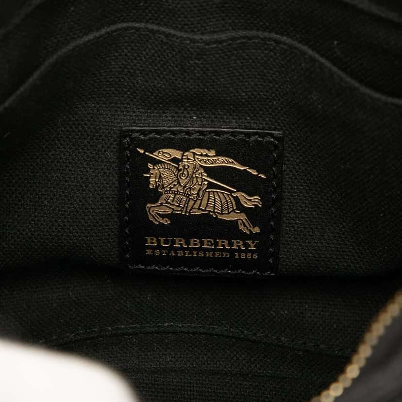 Burberry Haymarket Check Coated Canvas Shoulder Bag Brown Canvas Good condition - Box View