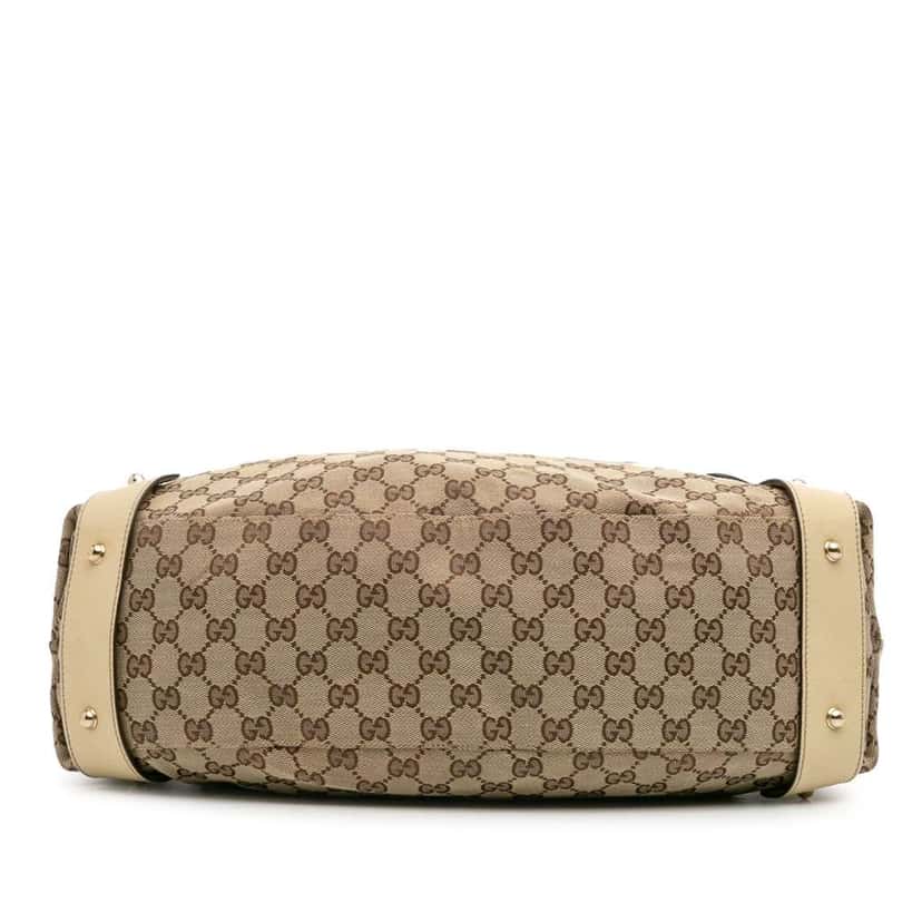 Gucci GG Canvas Horsebit Pelham Shoulder Bag Brown Canvas Good condition - Inside View