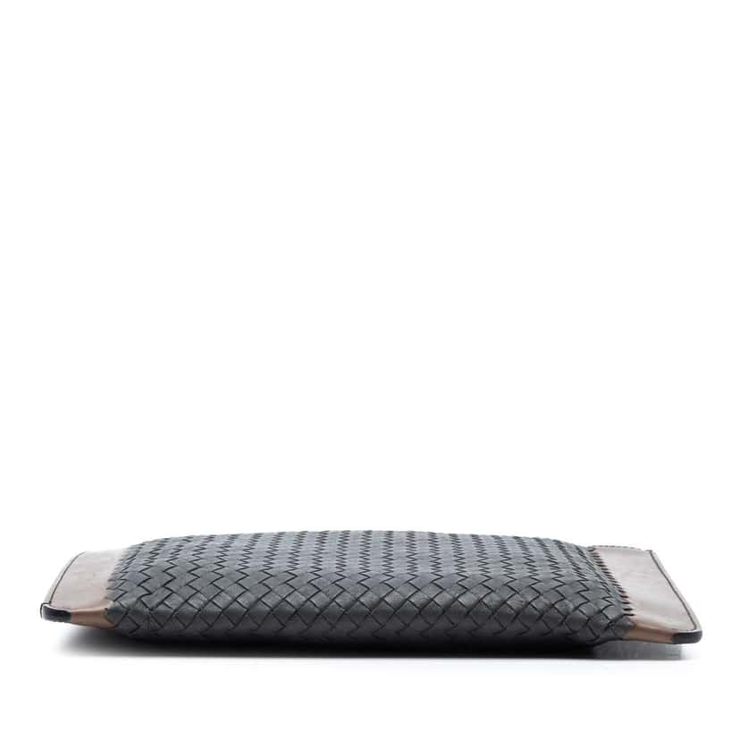 Bottega Veneta Bicolor Nappa Intrecciato Clutch Blue Leather Good condition - Inside View
