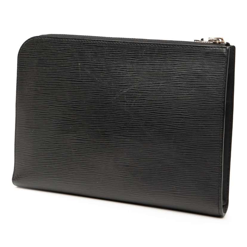 Louis Vuitton Epi Pochette Jour PM Black Leather Very good condition - Back View