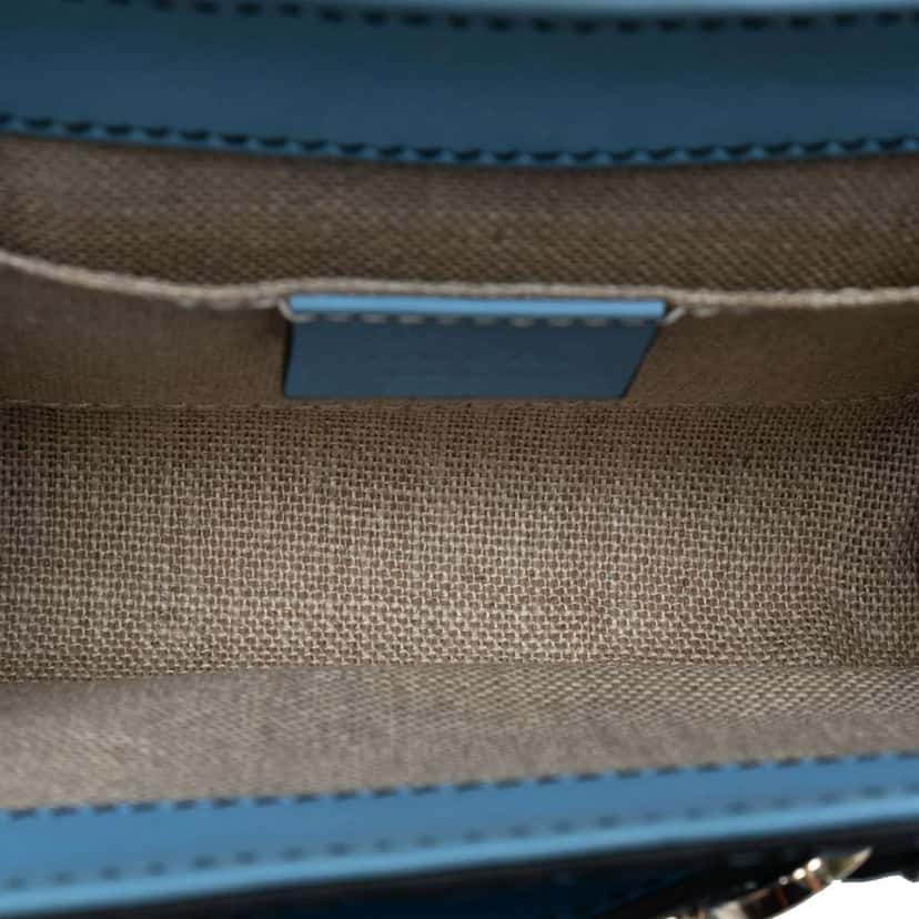 Gucci Mini Microguccissima Emily Crossbody Blue Leather Good condition - Model View